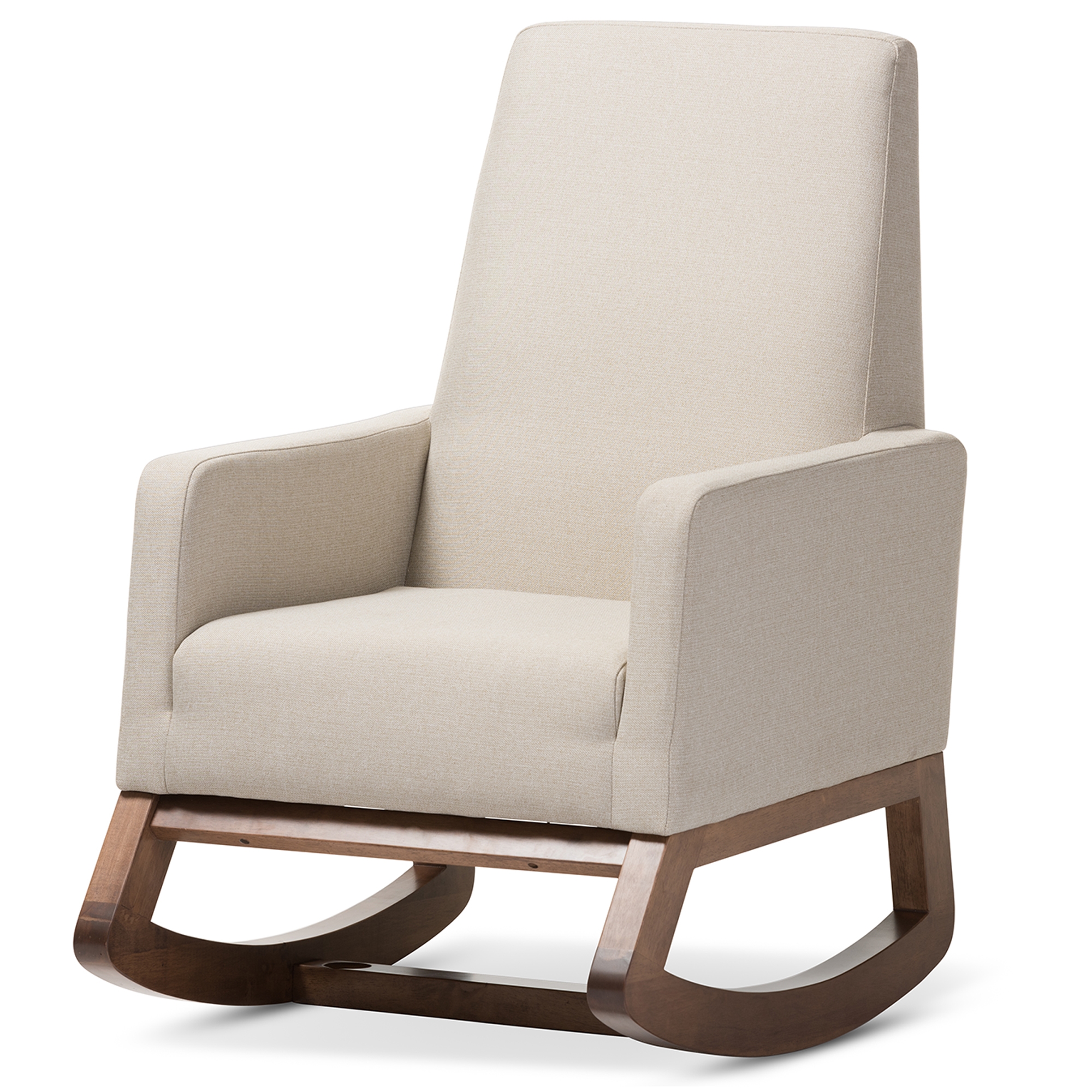 Baxton Studio Yashiya Mid-century Retro Modern Light Beige Fabric